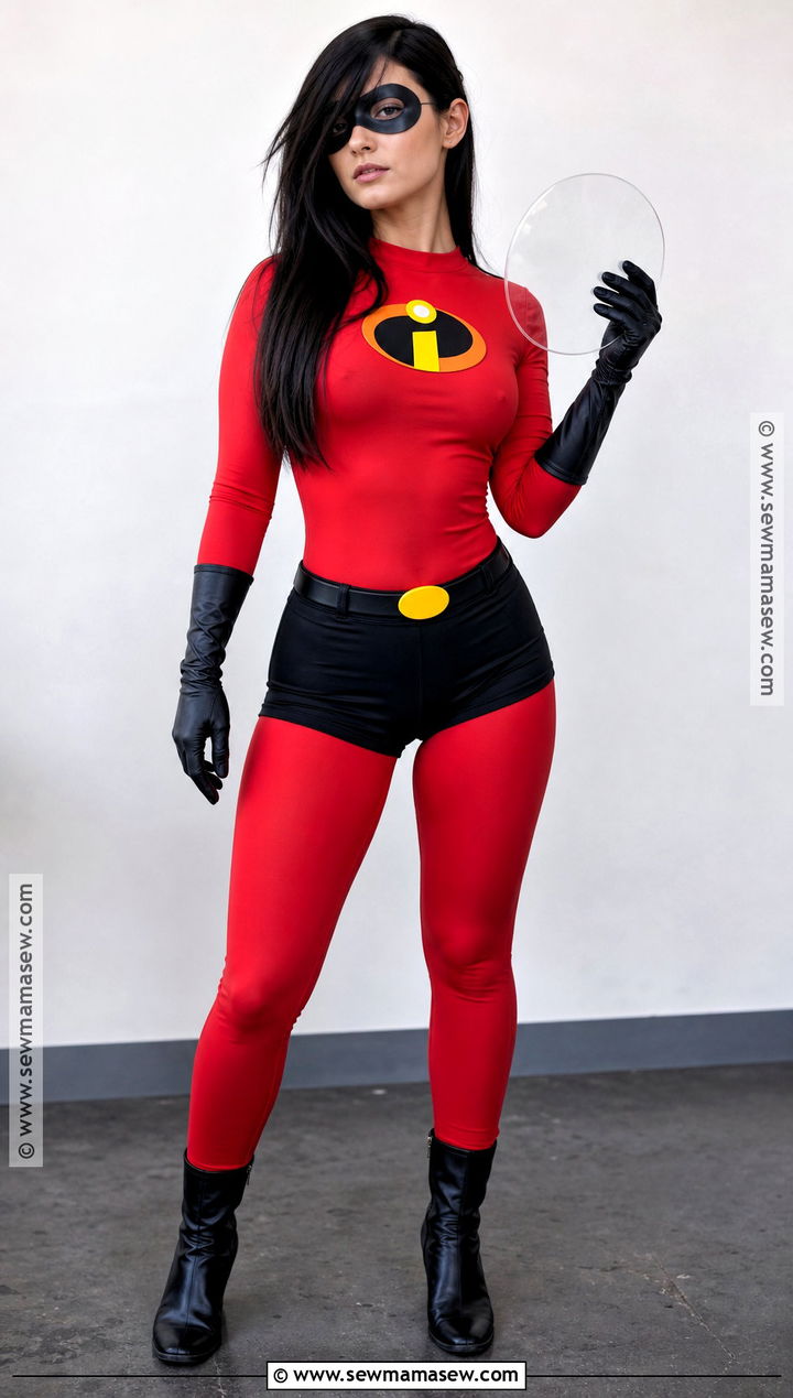 Violet Parr Costume With Red Bodysuit - 35 Super Hero Costumes for Women