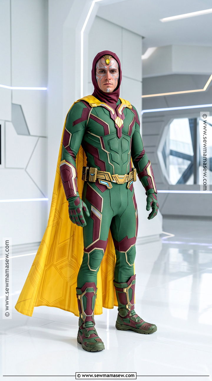 Vision Cosplay With Yellow Cape - 35 marvel cosplay ideas