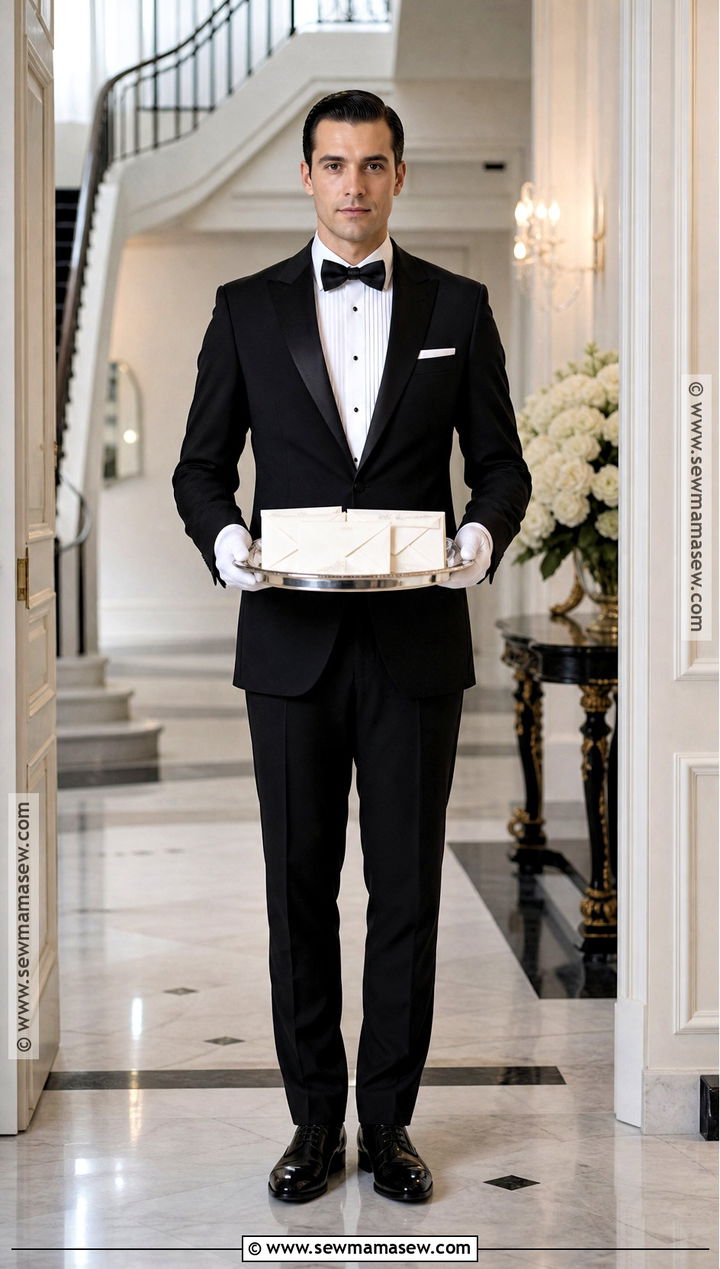 Wadsworth Butler Clue Costume With Black Tuxedo - 30 Clue Halloween Costume Ideas
