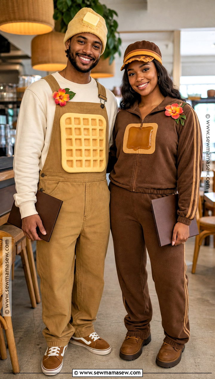 Waffle And Syrup Couple Costume - 30 50 first dates costumes