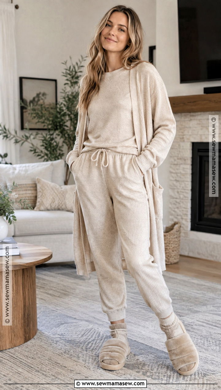 Waffle Knit Pajama Set - 20 autumn pajamas