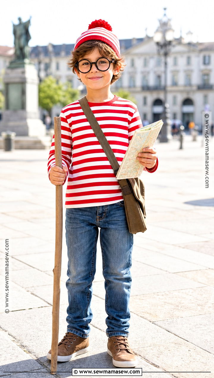 Waldo Costume - 35 kids book character costumes