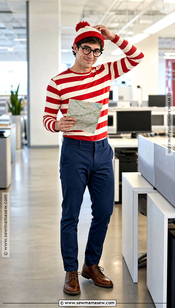 Waldo Inspired Striped Costume - 35 work costume ideas