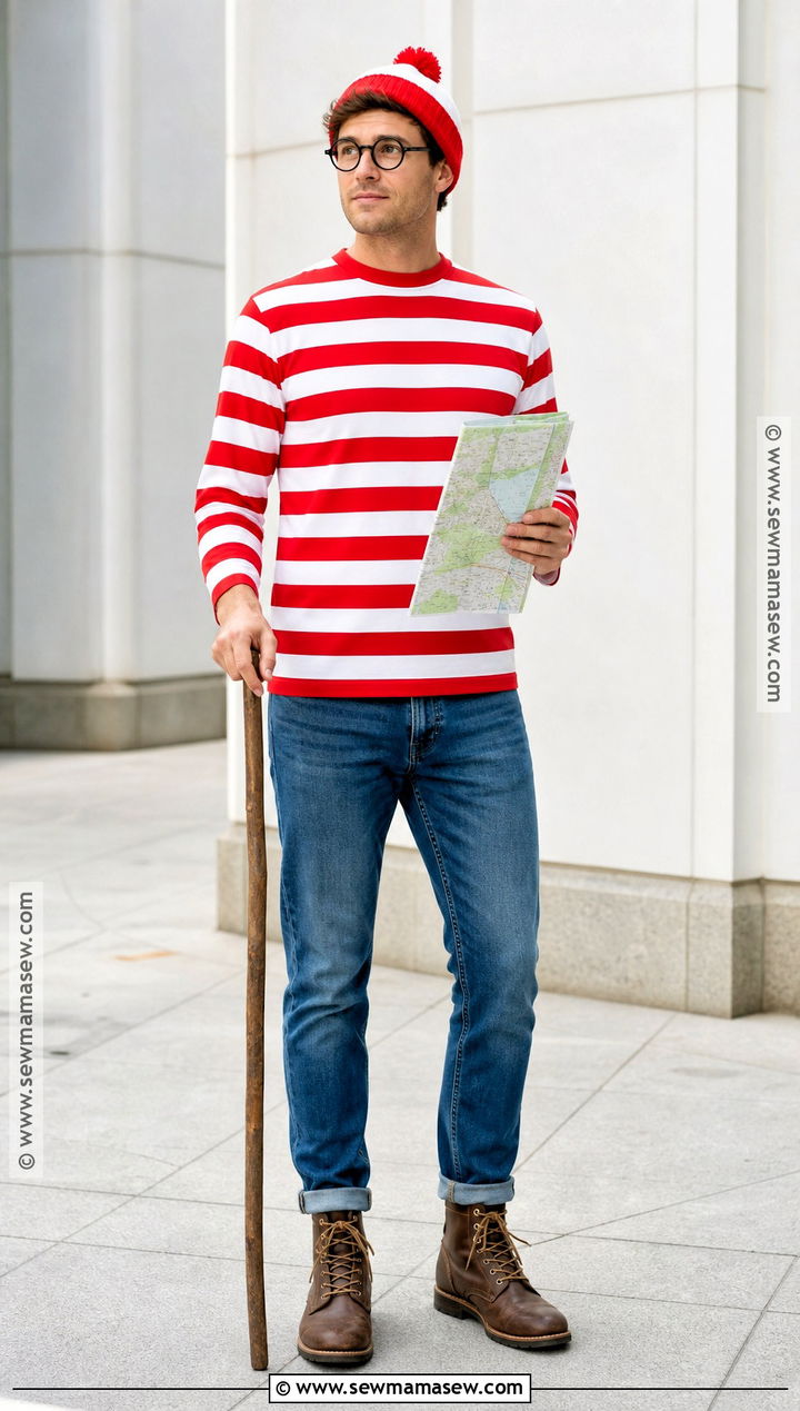 Waldo Striped Shirt Costume - 30 easy halloween costumes for men