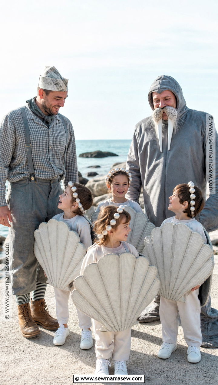 Walrus Carpenter And Oyster Family Costume - 30 alice in wonderland family costumes