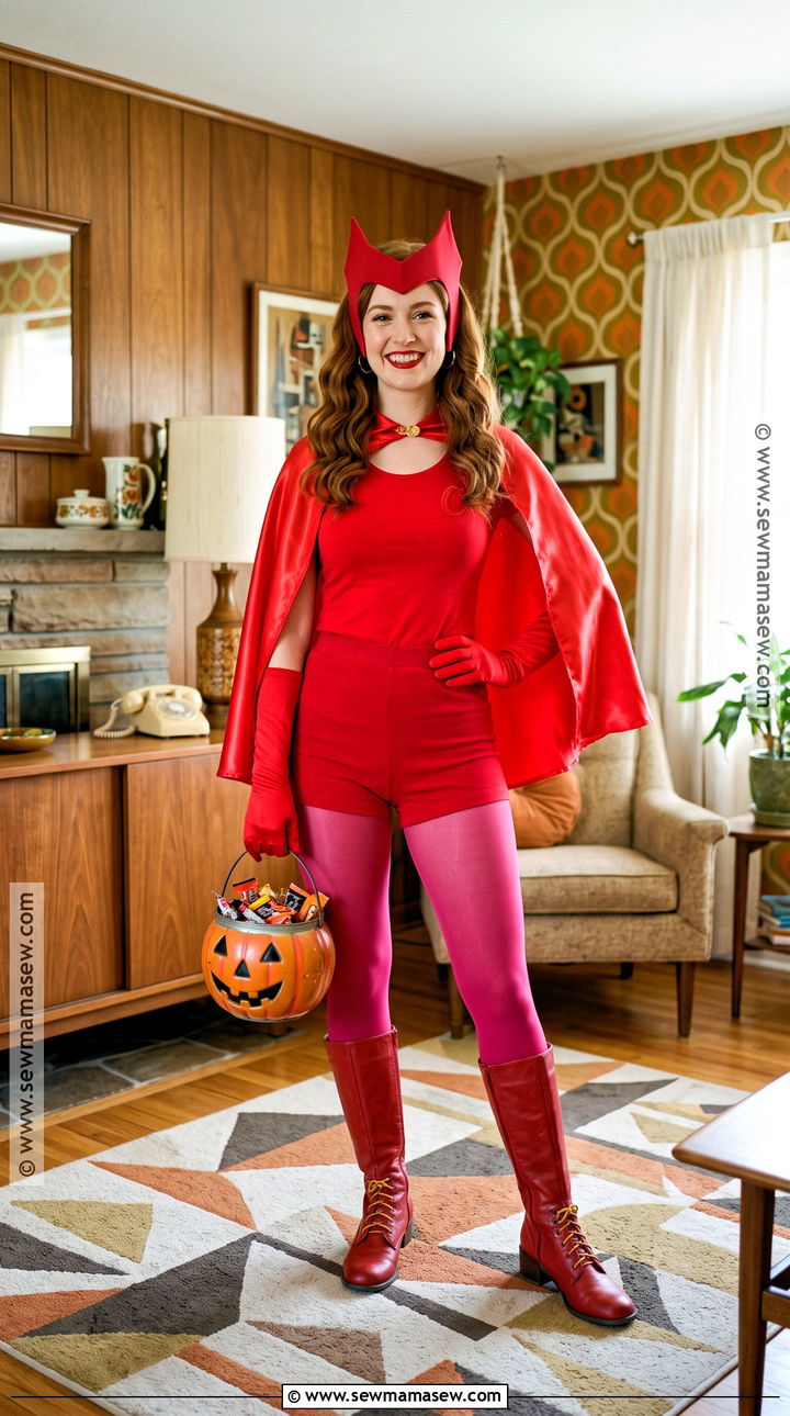 Wanda Maximoff Retro Halloween Costume - 30 tv show halloween costumes
