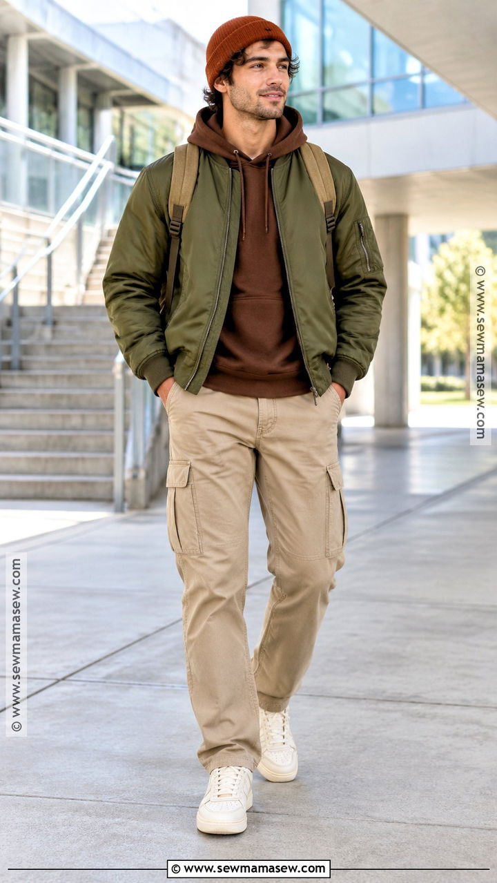Warm Autumn Brown Hoodie Outfit - 20 Warm Autumn Outfits for Men