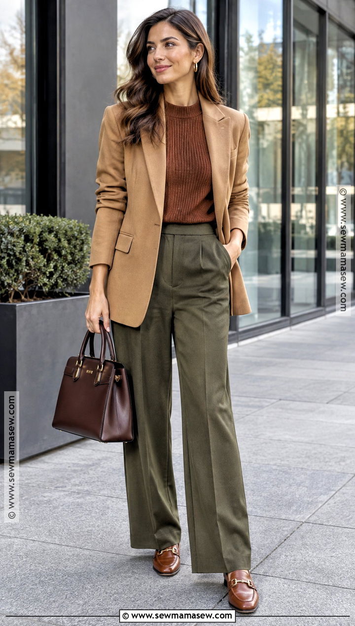 Warm Autumn Camel Blazer Outfit - 20 Warm Autumn Style Ideas