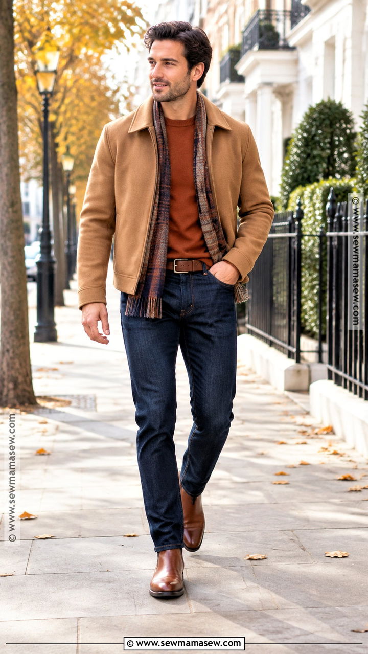 Warm Autumn Camel Jacket Outfit - 20 Warm Autumn Outfits for Men