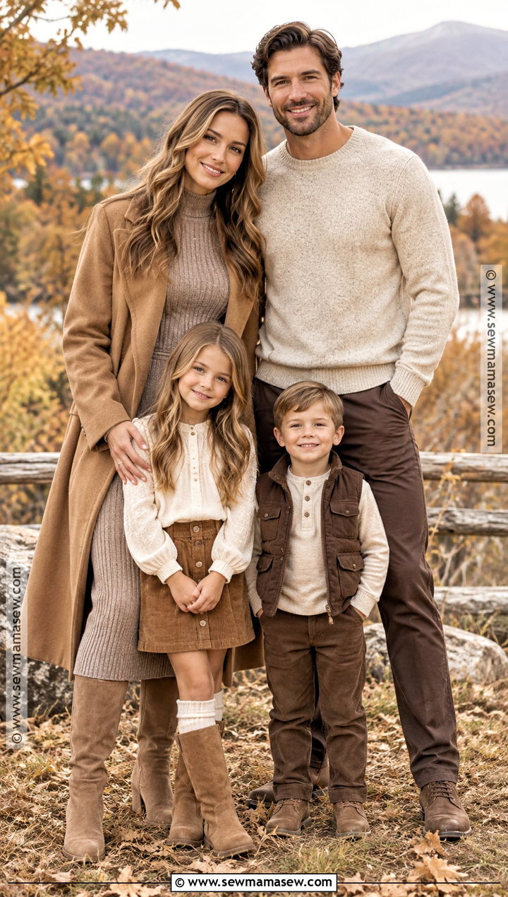 Warm Neutral Fall Family Picture Outfit - 15 clothes for fall family pictures