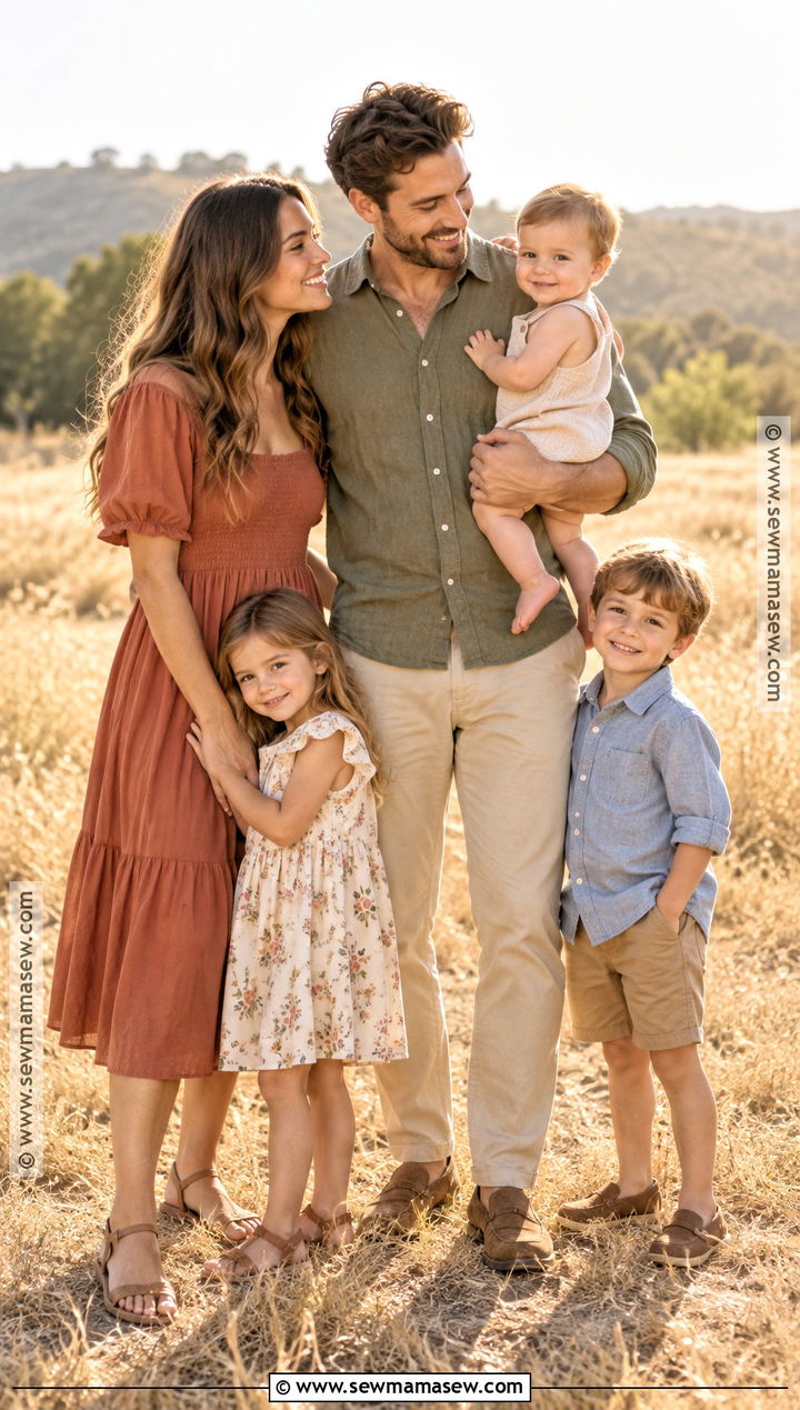 Warm Weather Autumn Family Photoshoot Outfit - 25 autumn family photoshoot outfits