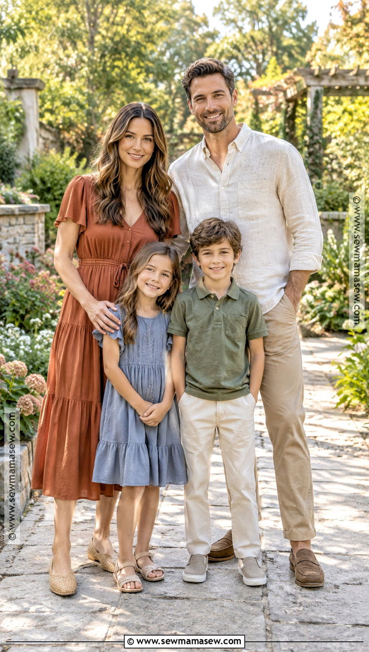 Warm Weather Fall Family Photo Outfits - 20 cute fall family photo outfits