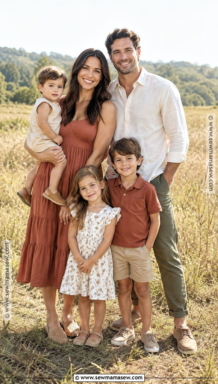 Warm Weather Fall Family Picture Outfits - 15 fall theme family picture outfits