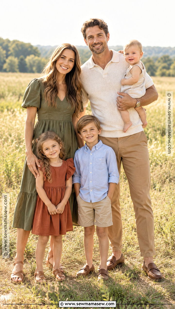Warm Weather Family Fall Photoshoot Outfit - 25 family fall photoshoot outfits