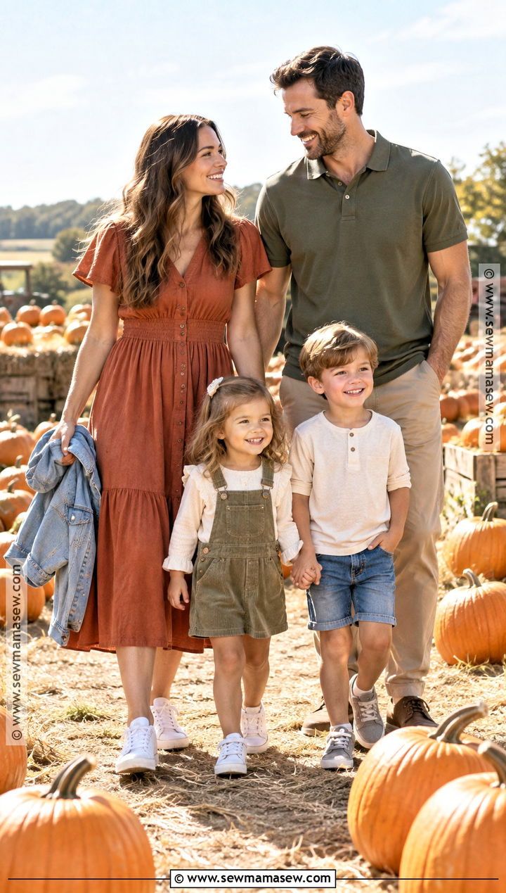 Warm Weather Family Pumpkin Patch Outfit - 15 fall pumpkin patch outfit ideas for family