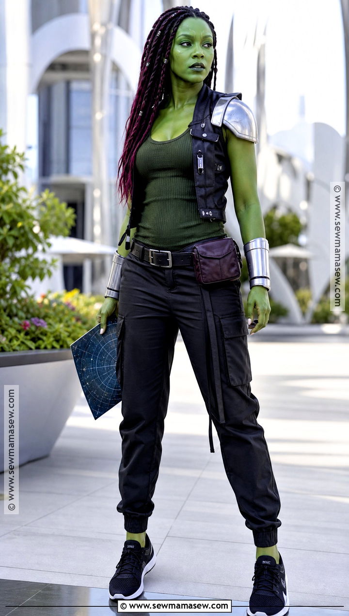 Warm Weather Gamora Costume With Sleeveless Vest - 35 gamora costume ideas