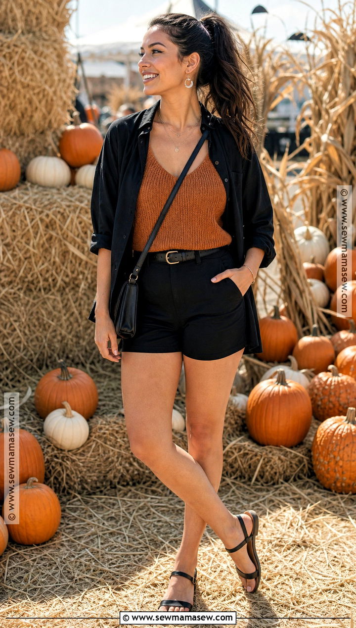 Warm Weather Halloween Outfit With Black Shorts - 50 halloween outfits