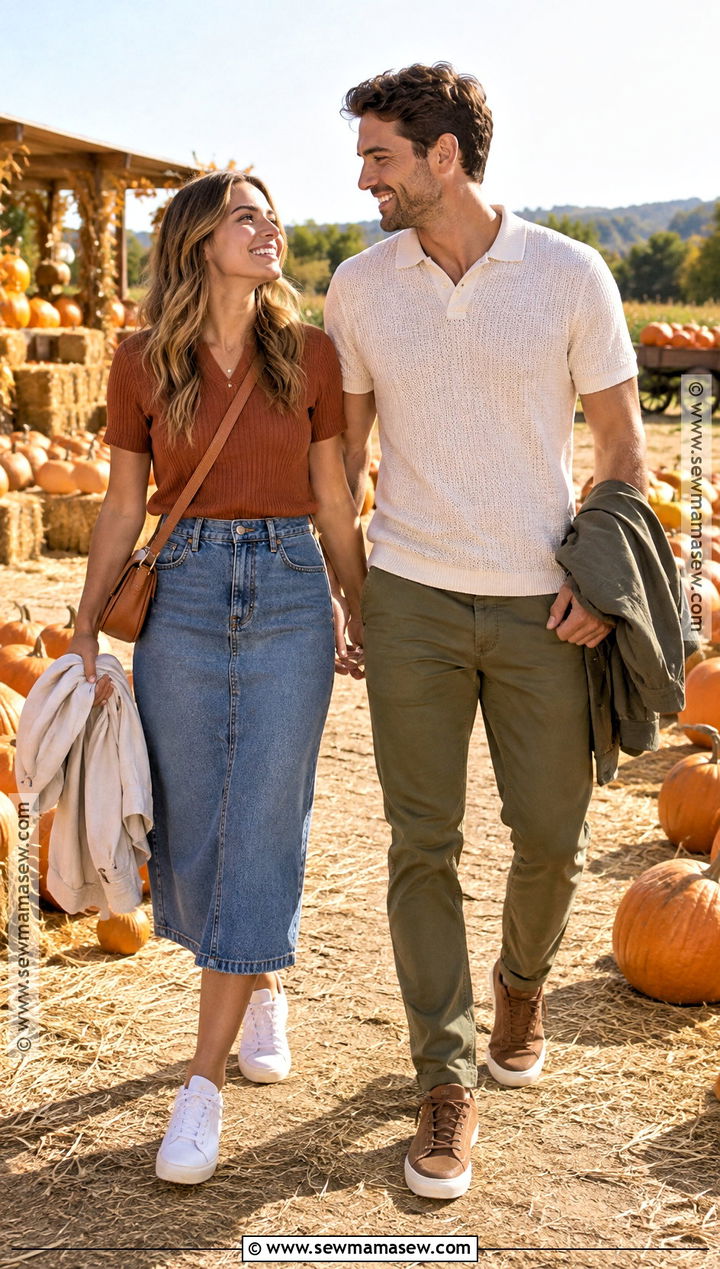 Warm Weather Pumpkin Patch Couple Outfit - 25 Pumpkin Patch Couple Outfit Ideas