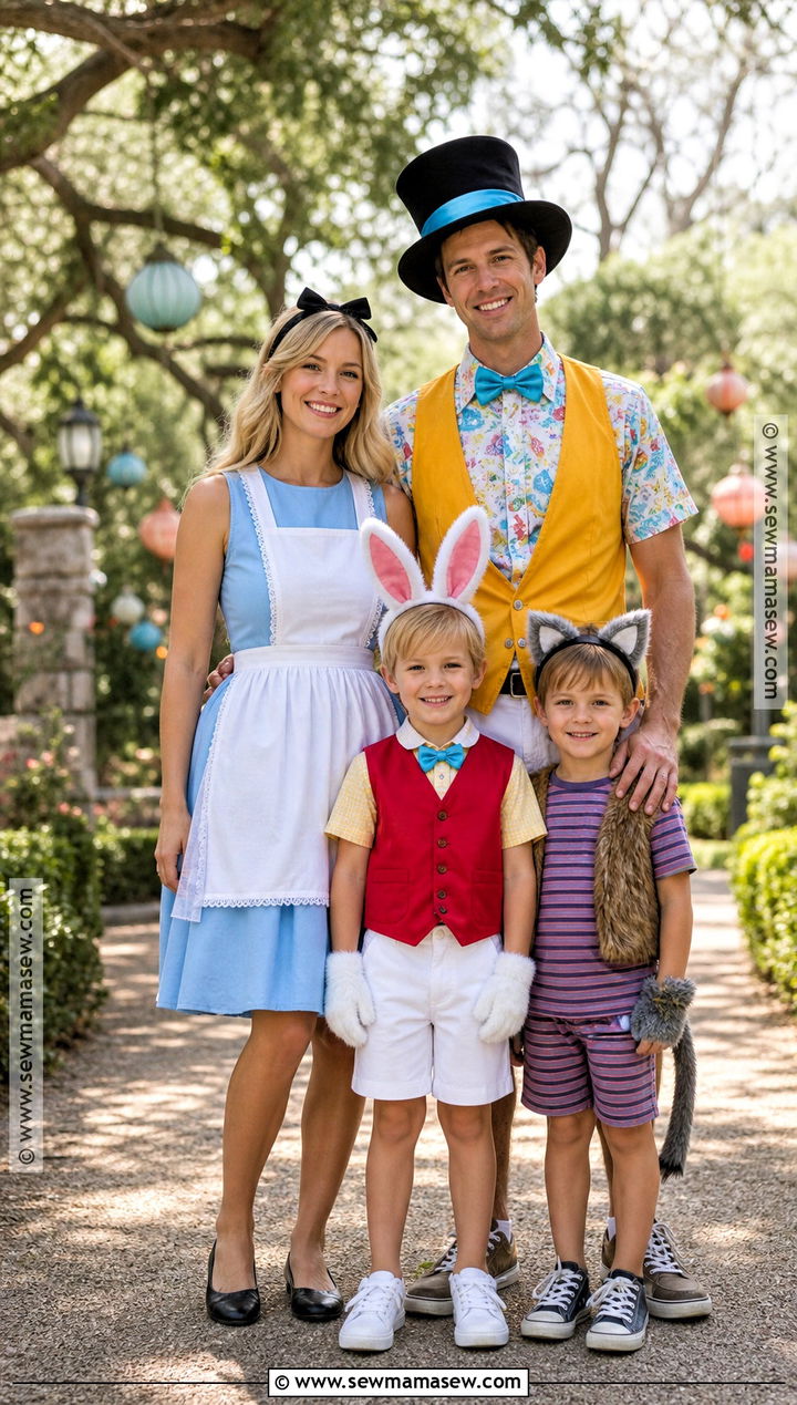Warm Weather Wonderland Family Costume - 30 alice in wonderland family costumes