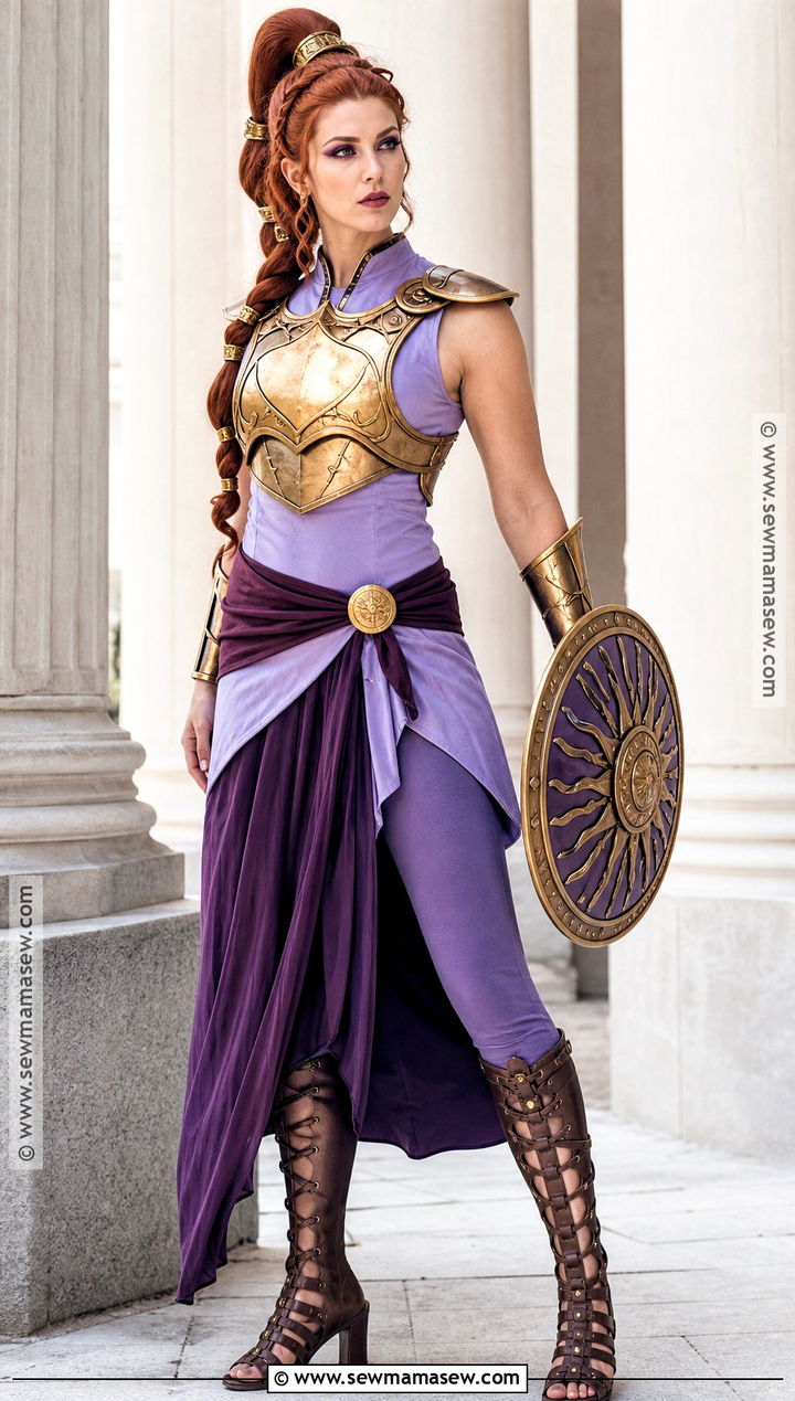 Warrior Megara Cosplay With Purple Armor - 35 megara cosplay ideas