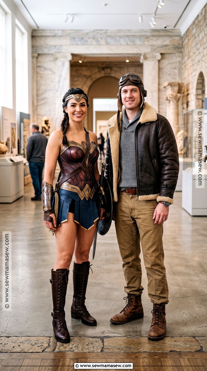 Warrior Wonder Woman And Pilot Couple Costume - 30 wonder woman couple costume ideas