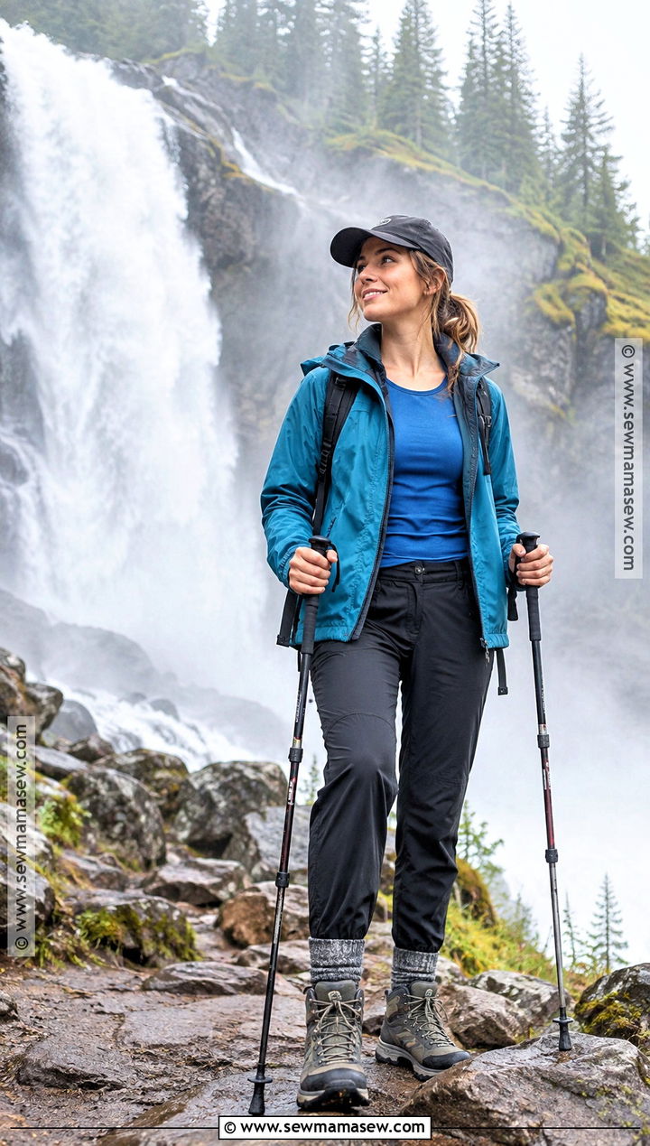 Waterfall Hiking Outfit With Quick Drying Layers - 25 hiking outfit fall ideas