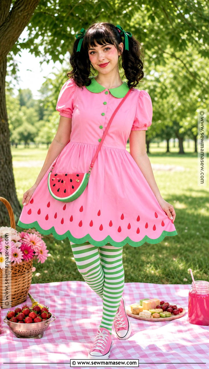 Watermelon Kiss Costume With Pink And Green Dress - 35 strawberry shortcake characters costumes