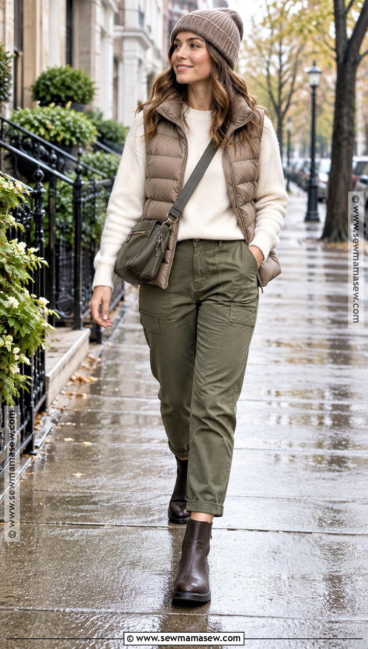 Waterproof Ankle Boots With Puffer Vest And Utility Pants - 15 ankle boots 2026 fall
