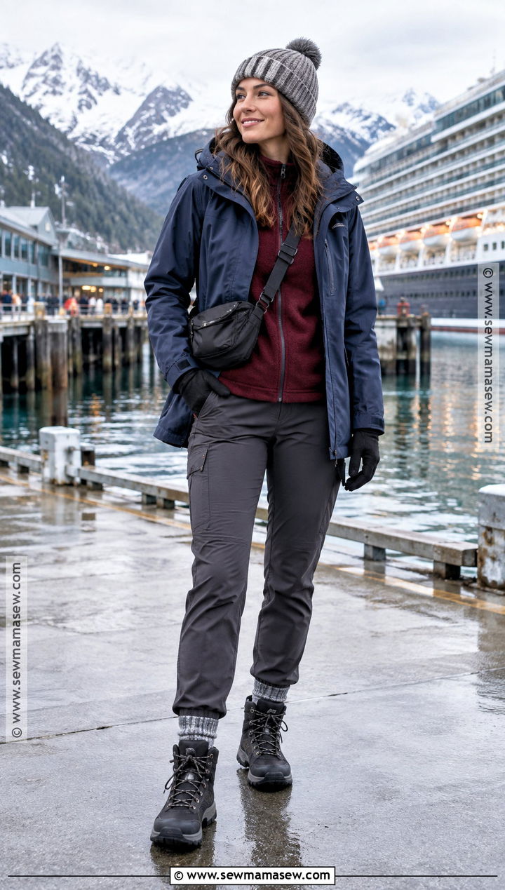 Waterproof Jacket And Fleece Alaskan Cruise Outfit - 15 Alaskan Cruise Outfits October