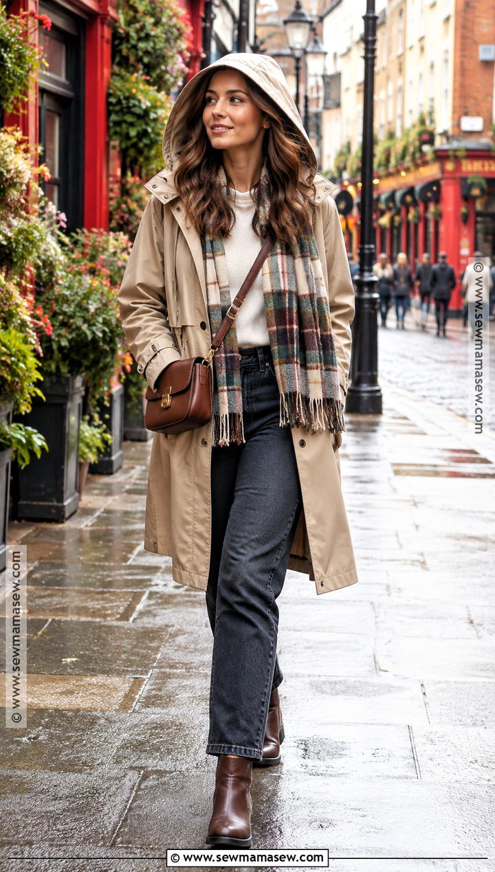 Waterproof Trench Coat Ireland Outfit - 15 Ireland Travel Outfits October