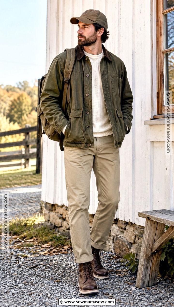 Waxed Chore Jacket Fall Outfit - 15 Mens Fall Fits Aesthetic