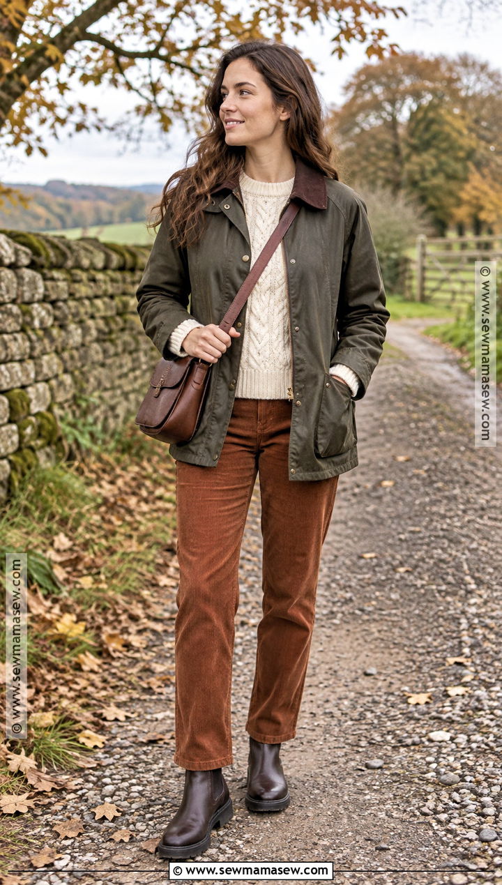 Waxed Jacket With Corduroy Pants - 30 fall jackets