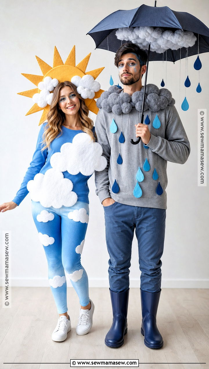 Weather Forecast Duo Costume - 35 funny halloween costume ideas