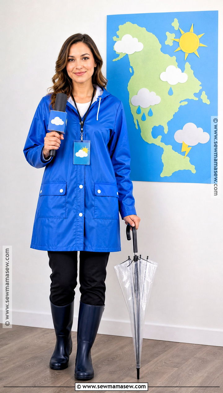 Weather Reporter Costume With Rain Gear - 35 Halloween Costumes Easy Last Minute