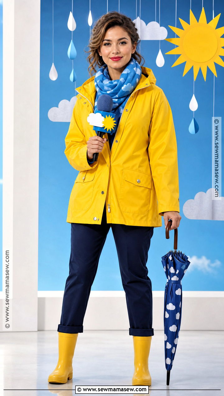 Weather Reporter Costume With Rain Gear - 35 quick halloween costumes last minute
