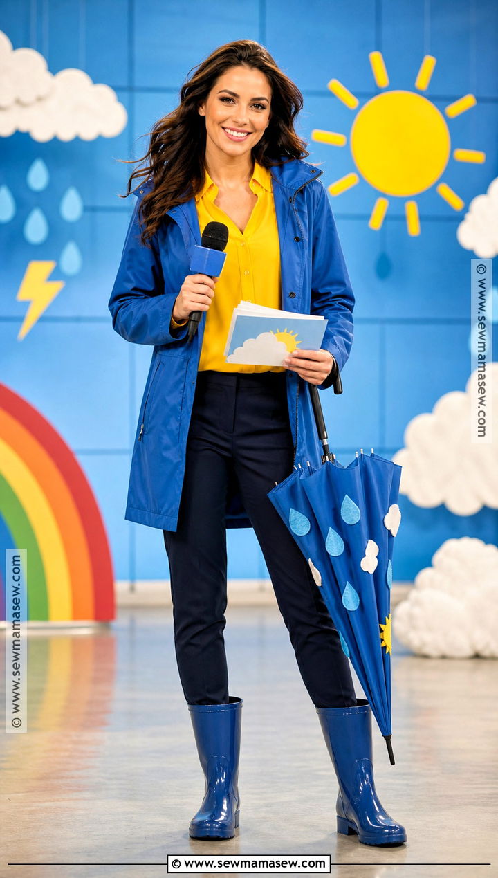 Weather Reporter Costume With Rain Gear - 30 job costumes