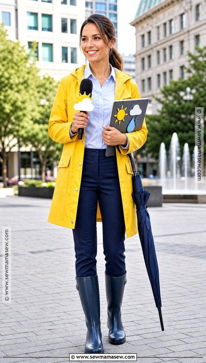 Weather Reporter Costume With Raincoat - 30 closet costumes