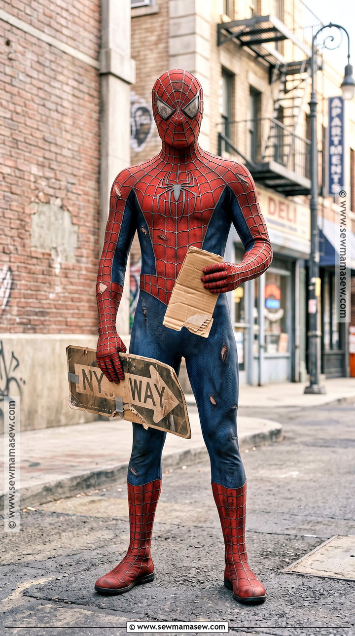 Weathered Spider Man Costume - 35 spiderman halloween costume ideas