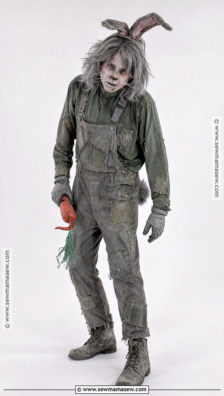 Weathered Zombie Bunny Costume - 45 bunny halloween costume ideas