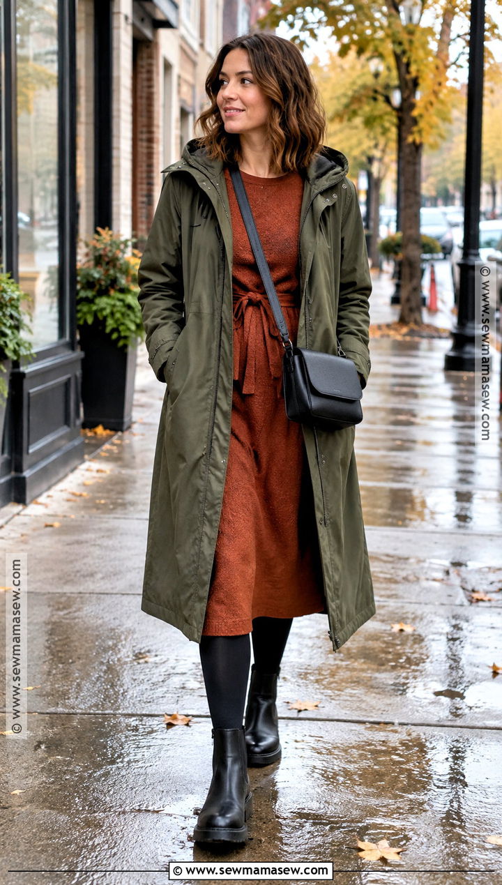Weatherproof Boots With A Casual Midi Dress - 20 fall shoes for dresses