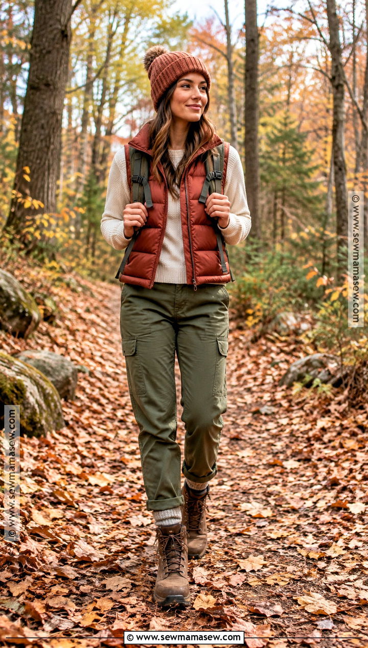 Weatherproof Hiking Boots With Puffer Vest - 25 autumn shoes for women