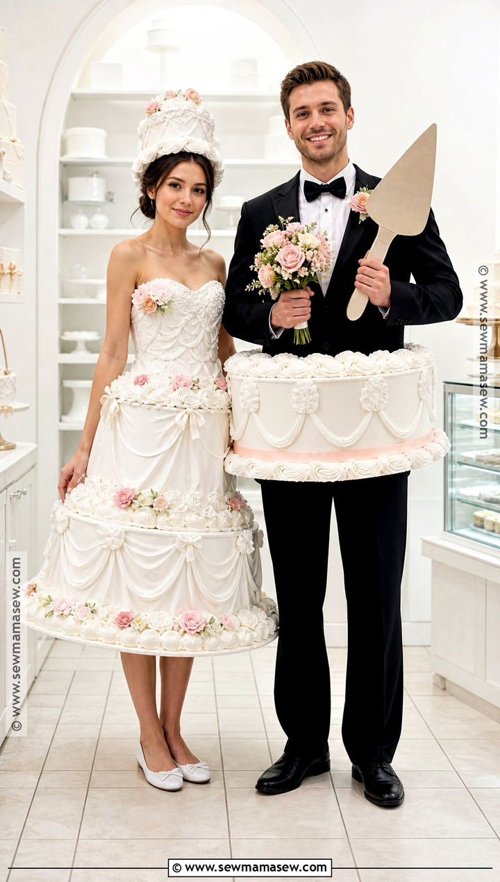 Wedding Cake Bride And Groom Costume - 30 bride and groom halloween costumes