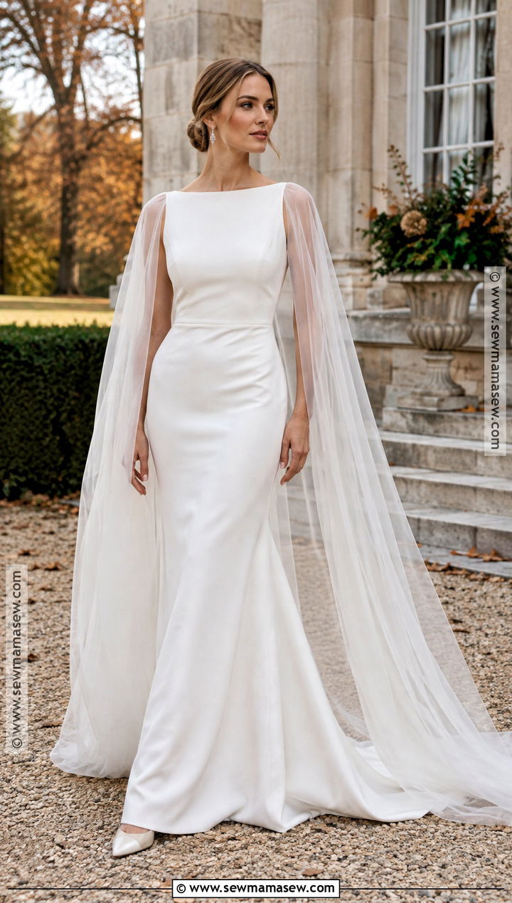 Wedding Dress With Bridal Cape - 20 fall wedding dress ideas