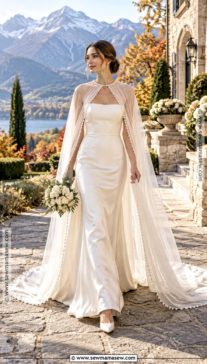 Wedding Dress With Bridal Cape - 15 Fall 2026 Wedding Dress Ideas