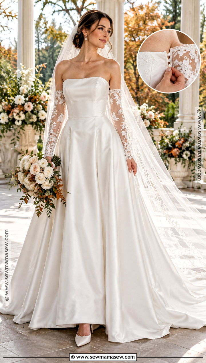 Wedding Dress With Detachable Sleeves - 20 fall wedding dress ideas