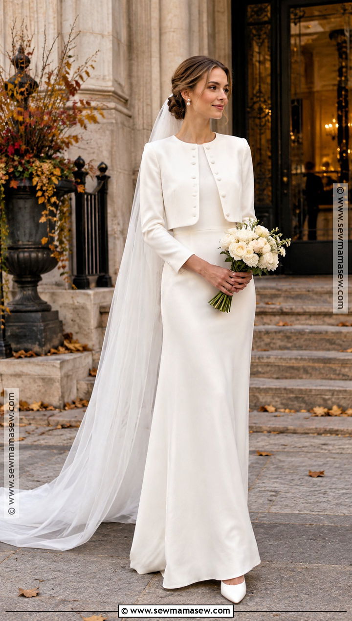 Wedding Dress With Matching Jacket - 20 fall wedding dress ideas