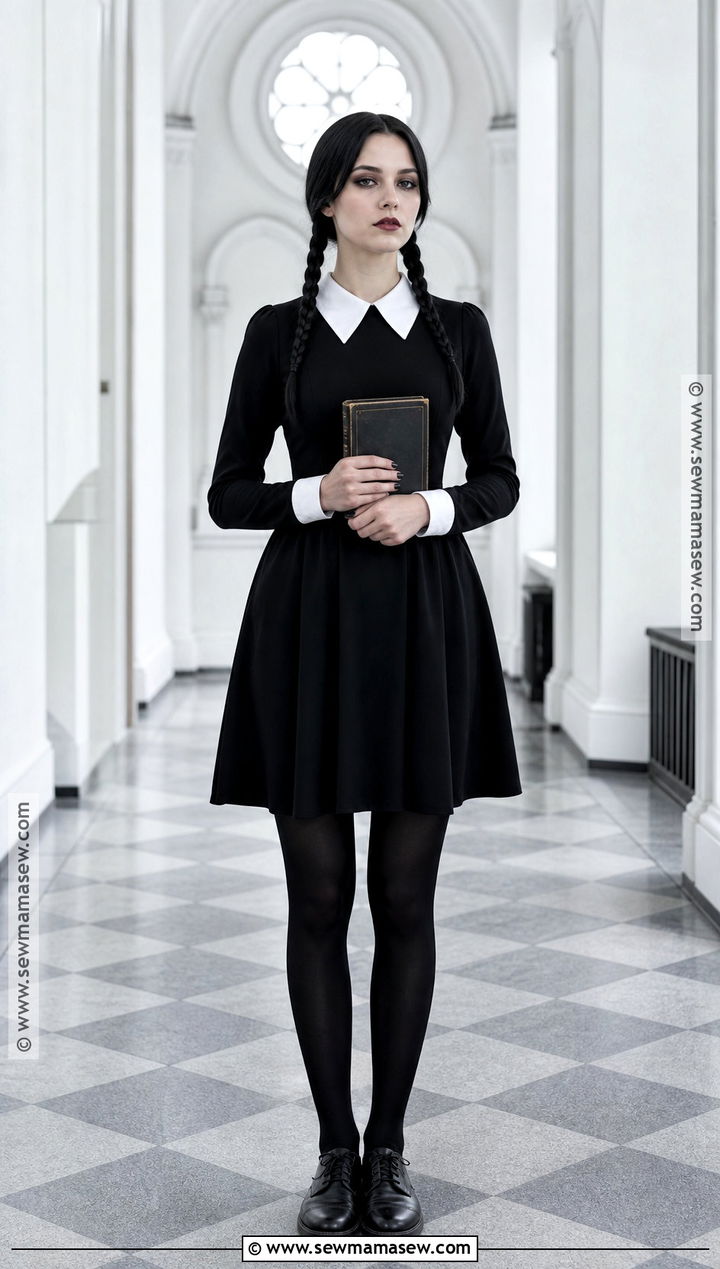 Wednesday Addams Black Dress Costume - 30 Iconic Female Movie Characters Costumes