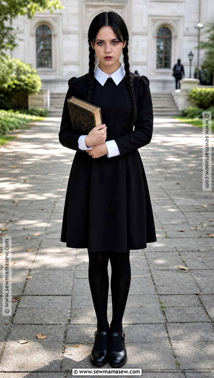Wednesday Addams Black Dress Costume - 30 iconic movie halloween costumes
