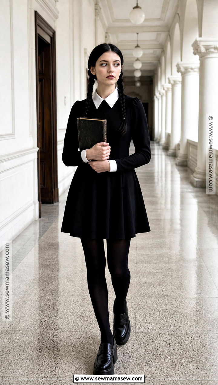 Wednesday Addams Black Dress Costume - 30 movie character costumes for females