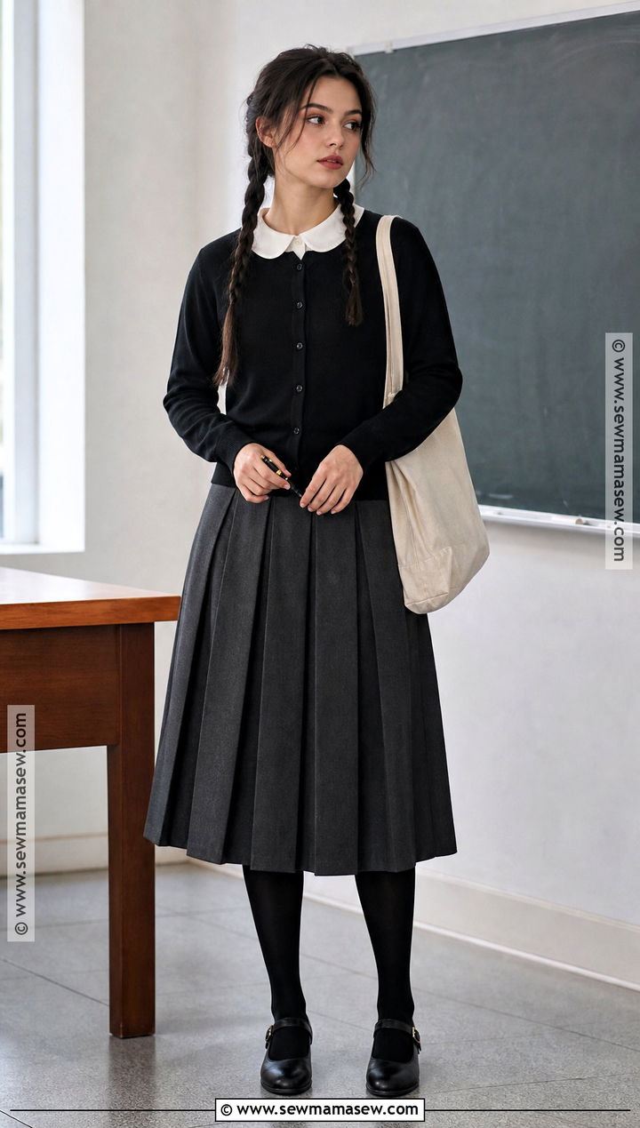 Wednesday Addams Cardigan Outfit - 45 wednesday addams outfit ideas